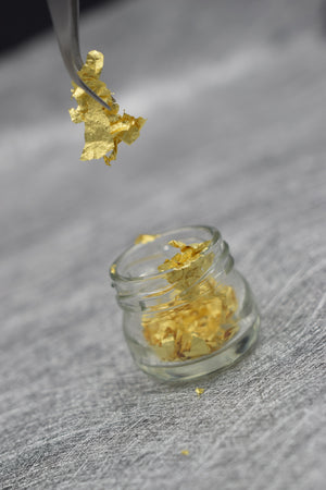 Gold leaf paper in Bottle
